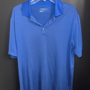Nike Blue Striped Men's Polo